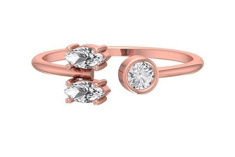 Roca ligero peso banda anillo joyería joya platino compromiso solitario nupcial imprimible precioso anillos diamante oro Boda Moda mujer 3d print model - Mito3D