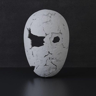 pedra mascarar japonês máscara facial japonesa anime personalizadas Rocha rachaduras quebrada passatempo faça 3d print model - Mito3D