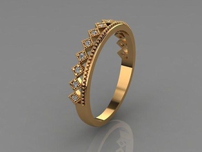 Stein Ring Schmuck Gold Silber druckbar Diamant Juwel Hochzeit Engagement Mode Platin Halskette brillant Schönheit Ringe 3d print model - Mito3D