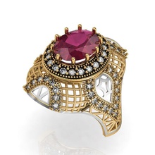 roca anillo joya joyería oro anillos 3d print model - Mito3D