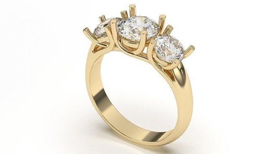 pedra conjunto diamantes noivado anel joalheria imprimível diamante jóia gema platina jóias moda ouro 3d 3d print model - Mito3D