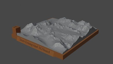 store lenangstind mountain landscape volcano terrain environment nature photogrammetry elevation dem science 3d print model - Mito3D