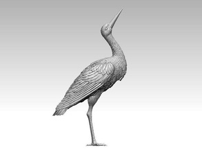 stork bronze heron statue bird birds print sculpture highpoly art sculptures crane 3d print model - Mito3D