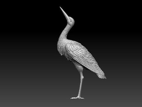 stork print statue heron crane sculpture art sculptures 3d print model - Mito3D
