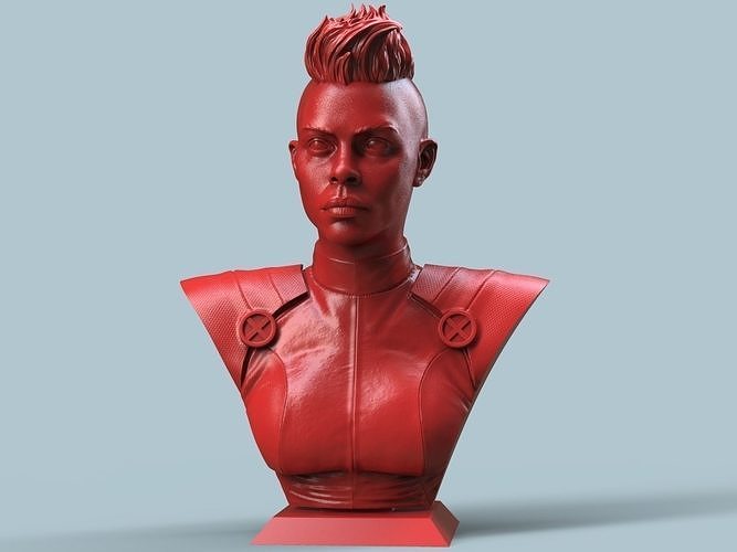 tempestade fracasso maravilha dc herói xmen fêmea menina quadrinho estátua estatuetas mutante super heroi desenho animado nuvem fera carcaju arte esculturas 3D print model - Mito3D