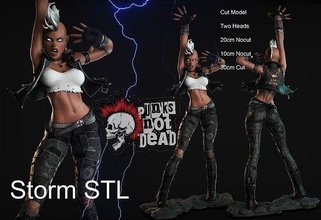 storm punk xmen marvel figure magneto wolverine stormpunk superhero comic art sculptures 3d print model - Mito3D