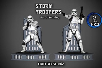 tempestade Soldado Admirador arte Estrela guerras Guerra Estrelas darth Vader mandaloriano Vampiro Stormtrooper motociclista areia frente batalha sci fi scifi 3d print model - Mito3D