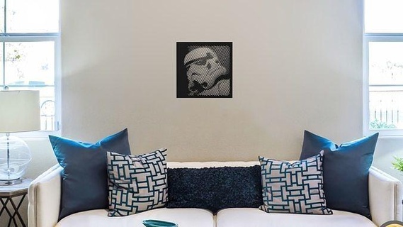 fırtına asker yarım ton Sanat Vesika duvar etiket şöhret panel resim çerçeve sanatçı popüler tanınmış star Yıldız Savaşları savaşlar Jedi Vader Fırtına 3d print model - Mito3D