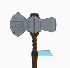 stormbreaker original design axe hammer marvel superhero bladed weapon battle cutting larping viking norse 3d hobby diy 3d print model - Mito3D