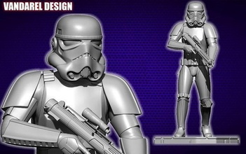 stormtrooper mandalorian season 1 star wars empire art sculptures 3d print model - Mito3D