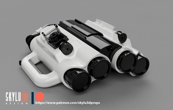 stormtrooper quadnocular impressão 3d pronto stl hobby-diy binóculos âmbito de aplicação arma starwars firstorderstormtrooper hobby diy mecânico partes mecânicas 3d print model - Mito3D