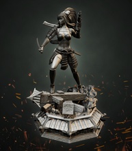 stormtrooper samurai ragazza giappone spada figura imperiale figurina carattere design statua scultura stella guerre stellari impero sculture arte 3d print model - Mito3D