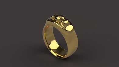 storyteller ring jewelry jewel gold vintage magician retro fashion accessory style top rings 3d print model - Mito3D