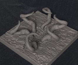 desconocido agujero revés diablo monstruo demogorgon netflix Víspera Santos horror tentáculos juegos juguetes 3d print model - Mito3D