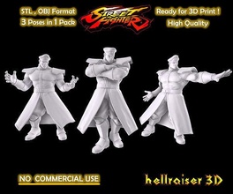 street fighter - m bison video game miniature statue sculpture figurine art hero fantasy 3dprint realistic character cartoon collection illustration games toys activity 3d print model - Mito3D