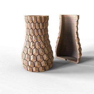 stretched honeycomb vase deco decoration houseware 3d model vases accessoriese ornamente muster structure stl free best decor home house 3d print model - Mito3D