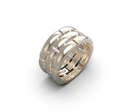 rayas en forma de anillo la joyería ronda oro imprimible raya detalle ensamblar clásico vintage el diamante moda personas bienes muebles peso ligero cualitativa precioso línea platino los anillos 3d print model - Mito3D