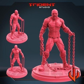 uomo forte gabbia arte scultura eroe giocattoli miniature sculture 3d print model - Mito3D