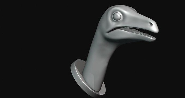 autruche tête 3d modèle imprimable impression dinosaure art sculptures 3d print model - Mito3D