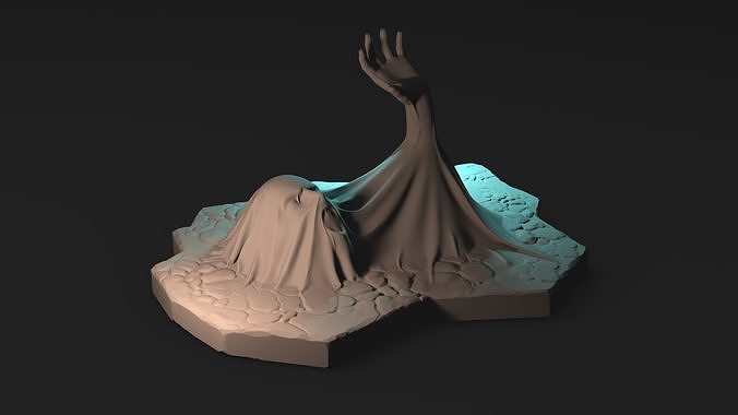 atascado estatua mano impresión pared piso cabeza siniestro espejo escultura horror enojado prisión arte escalofriante esculturas 3D print model - Mito3D