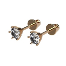 stud a-system earring gem jewel chrome art shining disjunct silver gold printable diamond ring brilliant sterling fashion engagem jewelry earrings 3d print model - Mito3D