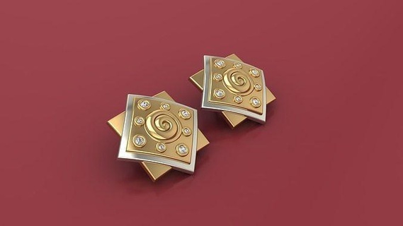 stud beautiful lightweight gold silver rosegold delicate dailywear jewelry earrings 3d print model - Mito3D