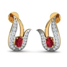 oval diamond earring earrings english lock 3d print printable jewelry jewel dangle modelling cnc prototype model cgtrader diamonds gem gold jewellery bijouterie 3d print model - Mito3D