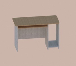 aluna escrivaninha mobília madeira interior escritório casa 3d print model - Mito3D