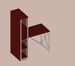 alunno biblioteca legna mobilia comfort conchiglia scrivania bookshelldesk bella Casa 3d print model - Mito3D