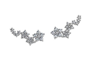 Çıtçıt yıldız takı 3djewelry güzel parlak cad elmas zarif nişan moda gem altın platin jewelryprint jewelrywax değerli printversion Gümüş düğün küpe studs 3d print model - Mito3D