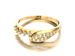 étourdissant diamant bague bijoux anneaux gemme argent mode carat brillant or platine luxe précieux sterling excellent imprimable boucle d'oreille 3d print model - Mito3D