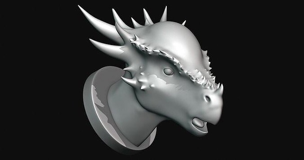 Stygimoloch baş 3d model yazdırılabilir Yazdır Dinozor Sanat heykeller 3d print model - Mito3D