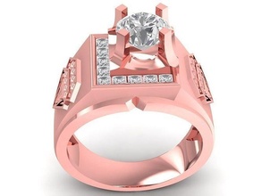 style korea diamond ring men 2502 jewelry fashion accessories gold man design rings 3d print model - Mito3D