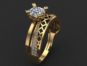 yüzük tarzı takı mücevher altın Gümüş platin yazdırılabilir gem parlak elmas taş küpe bilezik kolye 3d print model - Mito3D