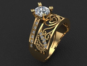 style ring jewelry jewellery gold silver platinum brillant diamond gem gemstone earring necklaces pendant bracelet printable finger rings 3d print model - Mito3D