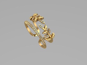 Stil ring7 Schmuck gold Silber Platin diamond genial gem Edelstein Ohrring - Armband ring Halsketten Anhänger bedruckbar ist Mode-Schönheit Ringe 3d print model - Mito3D