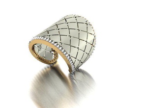 Stil ring 02 Schmuck gold Silber Platin diamond brillant Ringe 3d print model - Mito3D