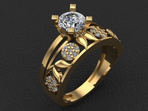 style ring jewelry jewellery gold silver platinum diamond brilliant gem gemstone printable earring bracelet pendant rings 3d print model - Mito3D