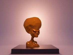 stilisierte alte Frauen Kunst portrait konzeptionelle Dekoration cartoon Skulpturen 3d print model - Mito3D