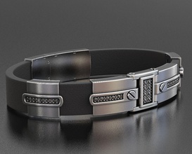 élégant bracelet sous la peau de pierres 426 bijoux 3dprinted conception mode or joyau d'impression printabl imprimable l'impression le prototypage d'argent en vertu l' les bracelets 3d print model - Mito3D