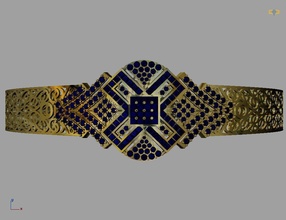 stilvoll armband diamant gold silber ring schmuck armbänder 3d print model - Mito3D