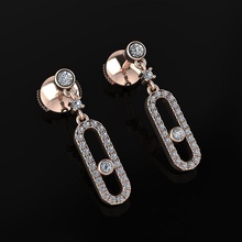 stylish earrings jewelry luxury elegant ring gem gold silver wedding diamond earring bracelet necklaces pendant rhinoceros accessory beauty fashion design cad jewel 3d print model - Mito3D