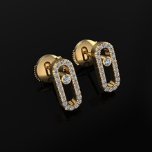 şık küpe takı lüks zarif yüzük mücevher altın gümüş düğün elmas bilezik kolyeler kolye gergedan aksesuar güzellik moda tasarım cad 3d print model - Mito3D