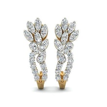 elegante orecchini diamante 3dprinted design moda oro d'oro gioiello gioielleria Stampa stampabile stampa prototipazione argento campana diamanti 3d print model - Mito3D