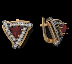 eleganti orecchini gemme gioielli gli oro jewely argento bianco stampabile anello di diamanti la sterlina collana fidanzamento matrimonio gioiello gemma 3d print model - Mito3D