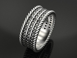 eleganti anelli di fidanzamento con diamanti 466 gioielli 3dprinted il design moda oro d'oro gioiello stampa printabl stampabile la prototipazione anello argento elegante i 3d print model - Mito3D