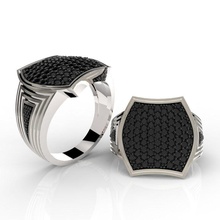 elegante glamour unisexo anillo joya joyería hombre imprimible compromiso diamante brillante anel masculino diamante anillos 3d print model - Mito3D