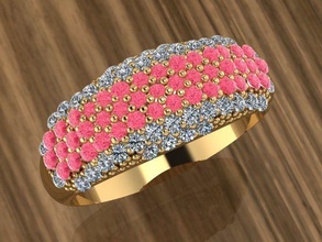 stilvoll gold diamant challa ring schmuck hochzeit leuchtenden silber mode gießbar gießen juwel platin druckbar ringe 3d print model - Mito3D