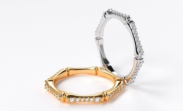 elegante anel de ouro forma osso diamantes impressão 3d do modelo jóias prata diamante printable a moda luxo casamento platina esqueleto brilhantes sterling beleza anéis 3d print model - Mito3D
