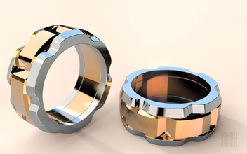élégant or bague impression bijoux bijou cnc stl mode belle gracieusement argent modèle anneaux imprimable lien luxe cire 3d print model - Mito3D